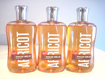 Bath And Body Works Apricot Signature Vanillas Body Wash (set Of 3) • $39.95