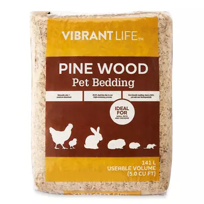 PET CAGE BEDDING Pine Wood 141 L/5 Cu Ft/19 Lbs • $18.73