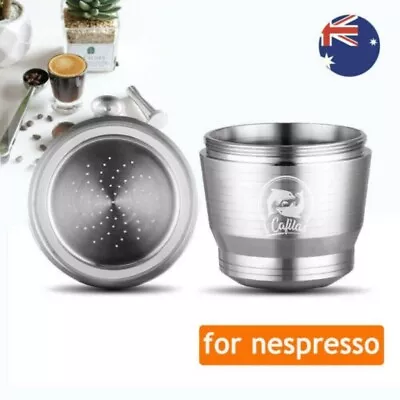 Stainless Steel Coffee Capsule Cup Reusable/Refillable Pod For Nespresso Machine • $17.89