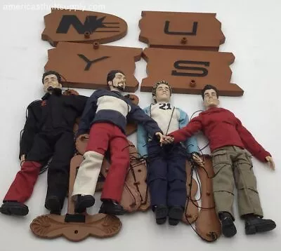 NSYNC JC Chasez Lance Bass Joey Fatone Marionette String Puppet Dolls Set Of 4 • $9.99