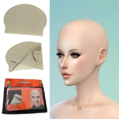 Adult Unisex Reusable Latex Skinhead Supplies Bald Cap Wig Halloween Party Props • $0.99