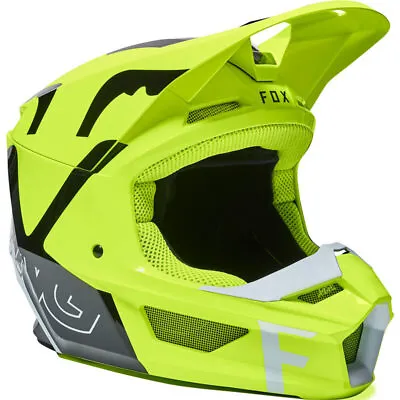 NEW Fox V1 Skew FLO Yellow MIPS Kids Motocross Dirt Bike Helmet • $99