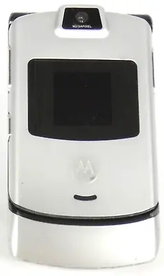 Motorola RAZR V3m - Silver And Black ( Unknown Network ) Flip Cell Phone - READ • $22.09