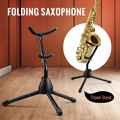 Portable Saxophone Stand Tubular Construction Adjustable Folding Holder For Sax • $24.55