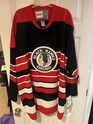 Vintage Chicago Blackhawks Ccm Jersey Red Heritage Sweater Hockey Nhl 1940 • $149