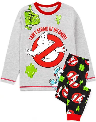 £16.99 • Buy Ghostbusters Pyjamas Boys Kids Monsters Grey Long Length T-Shirt Pjs