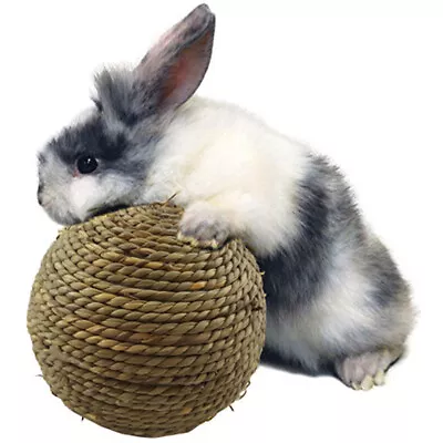 1-3PCS Rabbit Small Pet Chewing Toy Chew Rattan Grinding Ball Natural Grass Ball • £6.13