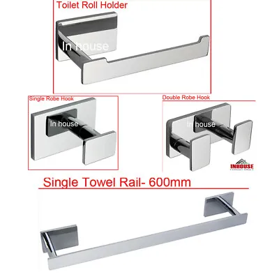 Single Double Robe Hook Toilet Roll Holdersingle Towel Rail Brass Accessories • $20