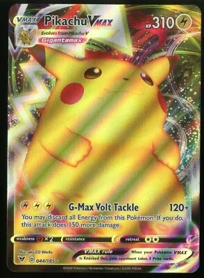 $14.95 • Buy Pikachu VMAX 044/185 Full Art Ultra Rare - 2020 Pokemon Vivid Voltage NM