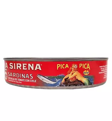 La Sirena Sardine Hot Tomate Sauce Oval 15 Oz - Sardina Ovalada Picante (Pack Of • £66.49