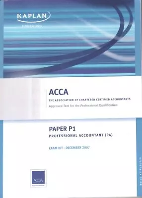 P1 Professional Accountant PA - Exam Kit • $13.78