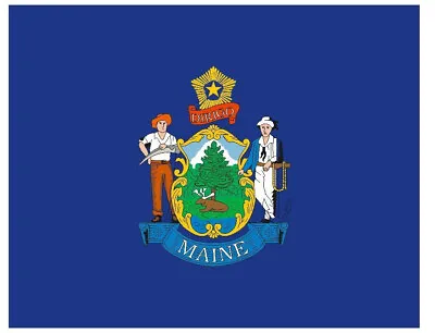 Maine State Flag Sticker Decal F296 • $1.95