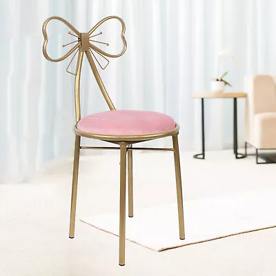 Nordic Style Velvet+Metal Chair Dressing Vanity Makeup Stool Seat For Home • $46.06
