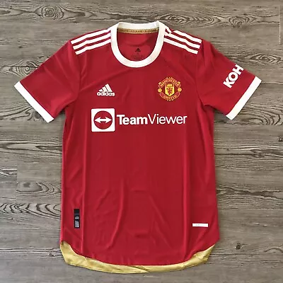 Adidas 2021/22 Manchester United Authentic Home Jersey Red Men’s Size Small • $49.99