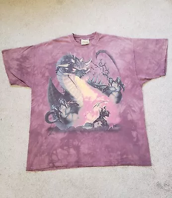 Vintage Y2K The Mountain Dragon Size XL 2005 Tie Dye T-Shirt 96926 • $19.99