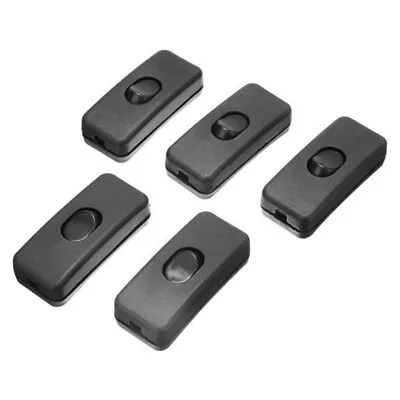 5X 12V In-Line Cable On-Off Rocker Switch Black Lamp Spot Light Inline Caravan • £2.98