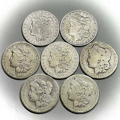 Lot Of 7 Morgan Silver Dollars AG To VF (Please See Description For Details) • $200