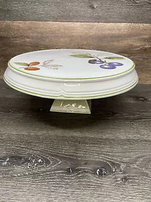 Villeroy Boch Cascara 14  Pedestal Cake Stand Country Collection Fruit 2007-10 • $134.10