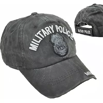 US Military Police Tonal Pigment Washed Black Baseball Cap • $19.99