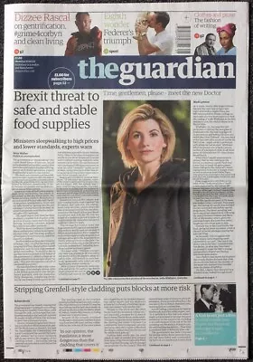 £19.99 • Buy Guardian Newspaper 17 July 2017 . New Doctor Who - Jodie Whittaker Front Cover