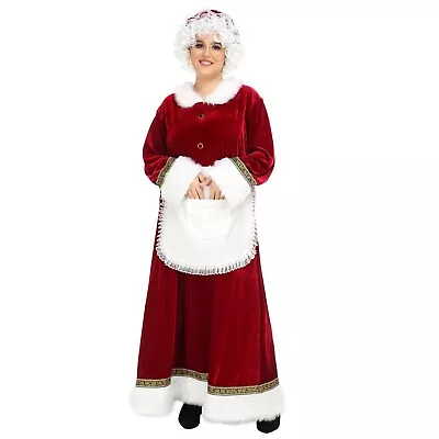 Mrs Claus Costume Adult Santa Outfit Christmas Fancy Dress • $65.44