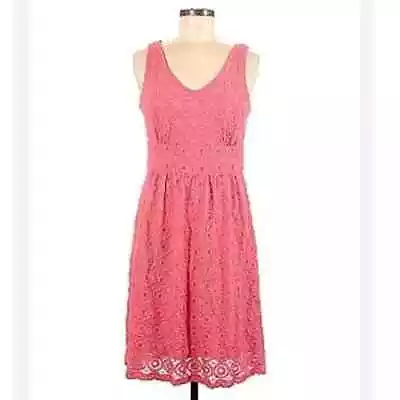 Banana Republic Mad Men Women's Sleeveless Eyelet Pink Dress Size 4 $38 B66 • $38