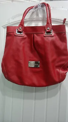 Marco Buggiani Red Leather Hobo Purse Shoulder Bag Satchel Italy • $35