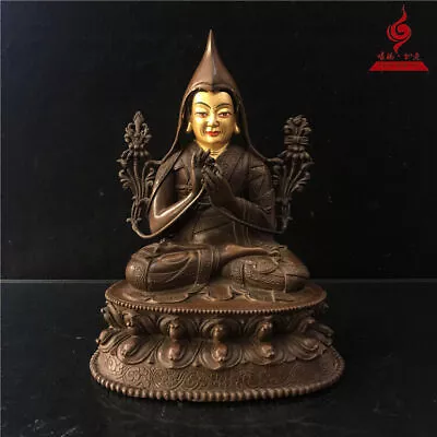 8'' Tibet Great Master Tsongkhapa Buddha Bronze Statue • $226.80