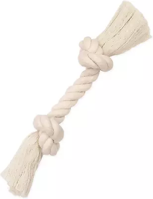 Mammoth Pet Products DogFlossy Chews 100-Percent Cotton White Rope Bone Large • $10.21