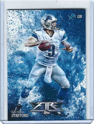 2014 Topps Fire Matthew Stafford Card #63 🏈🔥Future HOF'er🔥🏈 • $1.25