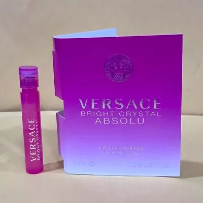 1 Vial Sample VERSACE BRIGHT CRYSTAL ABSOLU Women 0.03 Oz Eau De Parfum Spray • $6.99