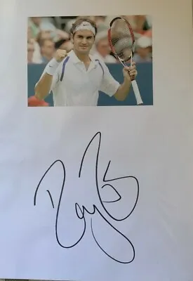 £250 • Buy Roger Federer Hand-Signed Photo Wimbledon Tennis Autograph Roland Garros