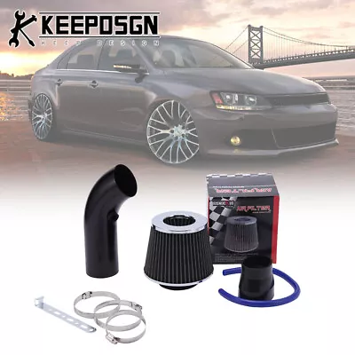 3'' Inch Car Cold Air Intake Filter System Dry Flow Hose Pipe Kit For VW Jetta • $56.84