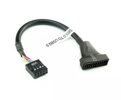 USB 3.0 Motherboard Male Header 20 Pin To 9 Pin Female USB 2.0 Cable Adapter UK • £2.99