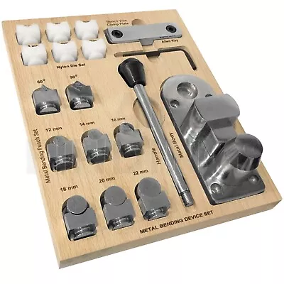 £129 • Buy Ring Spoon Bending Tool Set With 14 Nylon & Steel Dies & Bending Wooden Base