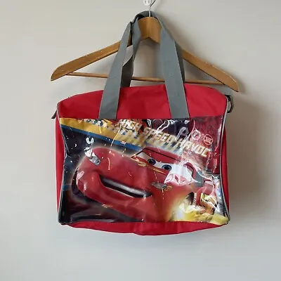 Disney Pixar Cars Duffle Bag Lightning McQueen Kids Red Travel Bag Carry On • $19.99