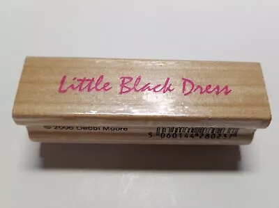 £1.50 • Buy Little Black Dress Pink Rubber Stamp By Debbi Moore Designs