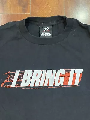 Dwayne “The Rock” Johnson 2010 Official WWE Graphic Tshirt  “I Bring It”. Large • $8.83