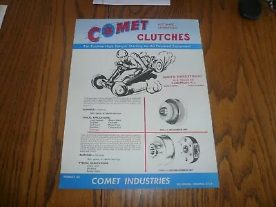 Vintage - Comet Clutches Automatic Centrifugal Ad - Specification Sheet • $14.99