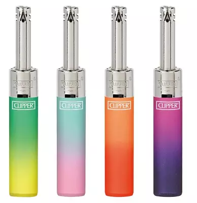 Clipper Mini Tube Lighter Gradient Gas Refillable Candle Camping Utility Kitchen • £4.25