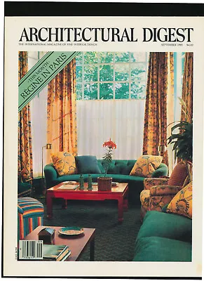 Vtg 1980's Architectural Digest September 1981 William Hodgins Regine In Paris • $25