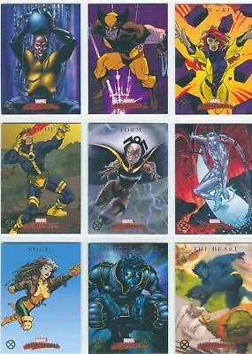 Marvel Masterpieces 2007 Complete X-Men Chase Card Set X1-X9 • £8.49