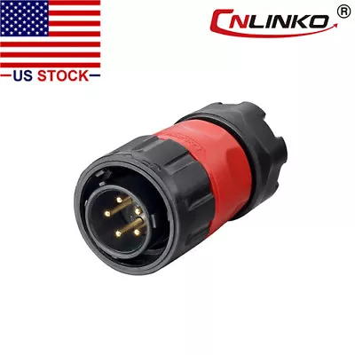 CNLINKO 5 Pin Power Signal Circular Connector Male Plug Outdoor Waterproof IP67 • $12.73