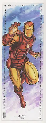 2019 Upper Deck Marvel Premier Alcione Silva Iron Man Quad Panel Sketch Card 1/1 • $425