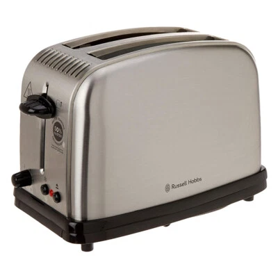 $69 • Buy Russell Hobbs RHT12BRU Classic 2 Slice Toaster Brushed Stainless Steel 1670W