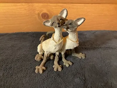 Country Artists Resin Siamese Cats  Ping & Pong A Breed Apart 8  Tall 70420 • $50