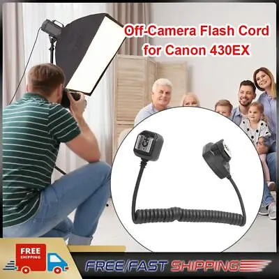 Off-Camera Flash Sync Extension Cord 1.2m Camera Extension Cable For Canon 580EX • £16.55