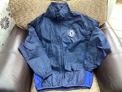 Official Chelsea FC Blue Zip Up Shower Jacket / Coat • £12