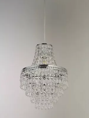 George Home Clear Easy Fit Tiered Chandelier Light Shade RRP 30.00 Lot GD • £24.99