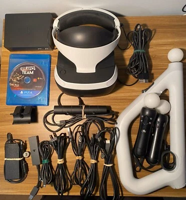 $350 • Buy PS4 PlayStation 4 VR Bundle Complete - Headset Camera 2 Sticks VR AIM CUH-ZVR2